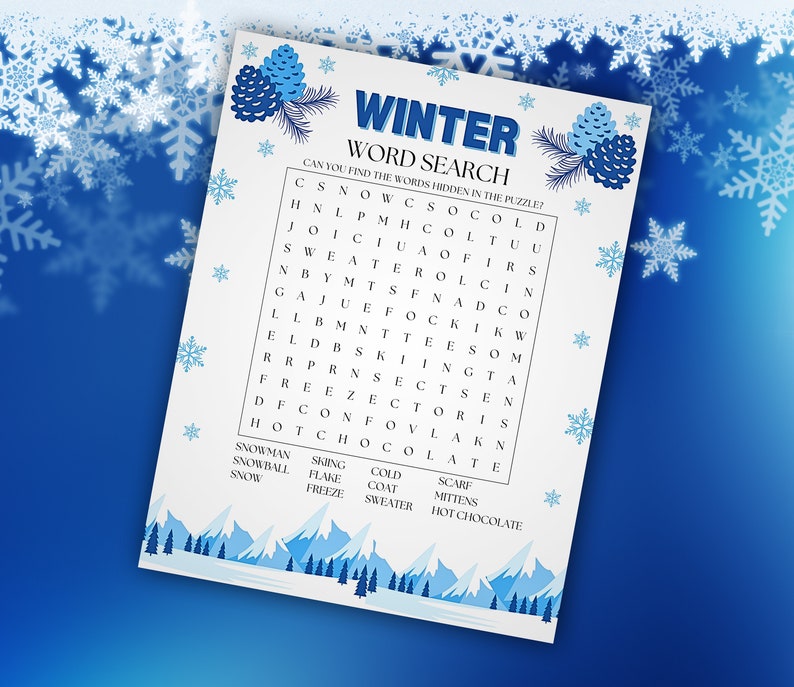 Winter Game Bundle, Fun Winter Printables