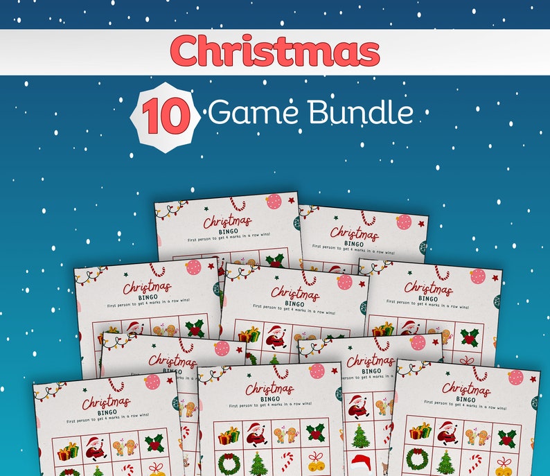 Christmas Game Bundle, Christmas Party Games For All Ages