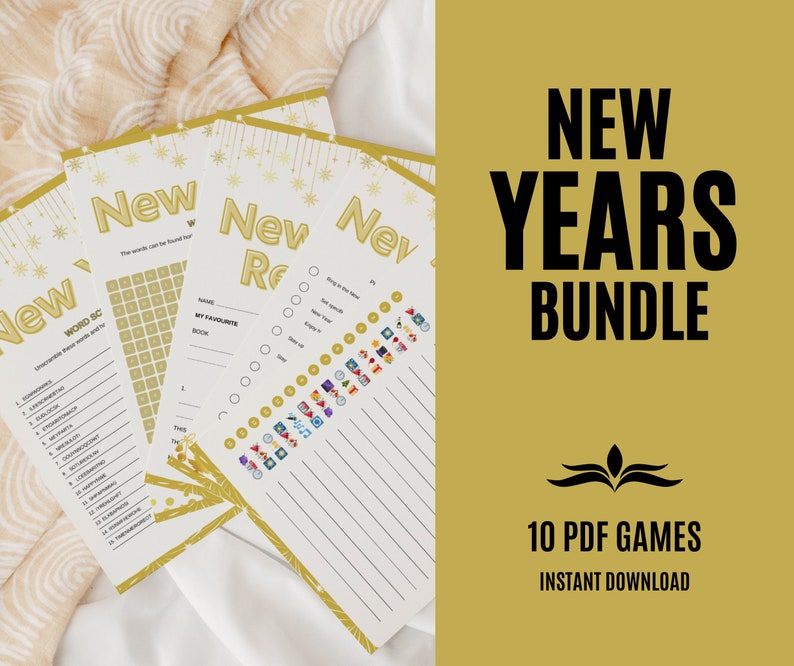 New Years Eve Games, MEGA Bundle, NYE Prints
