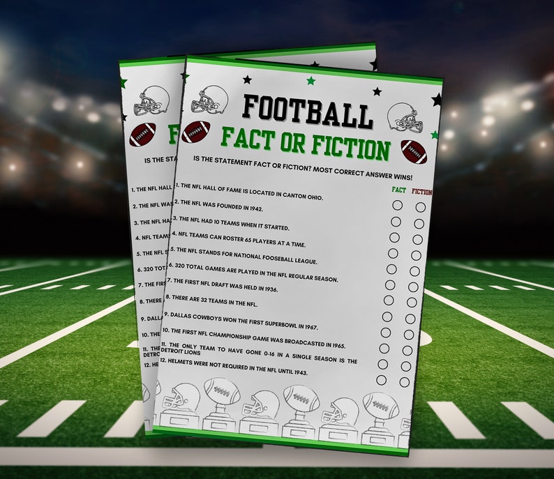 Football Fact or Fiction, Football Party Games